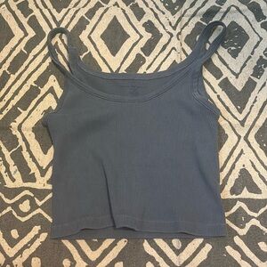 blue cropped brandy melville tank top